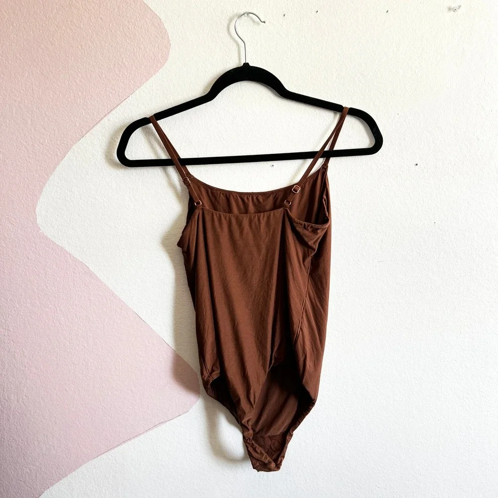 Aerie Smoothez Bodysuit Womens Large Brown Smooth Buttery Soft - Picture 2 of 5